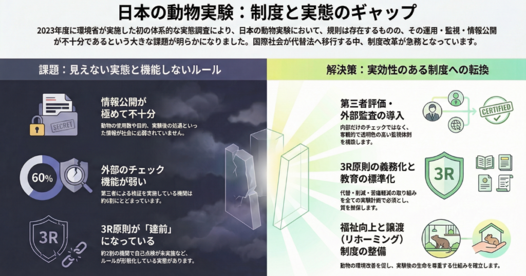 日本の動物実験の現状と課題｜環境省調査が示す実態と国際比較